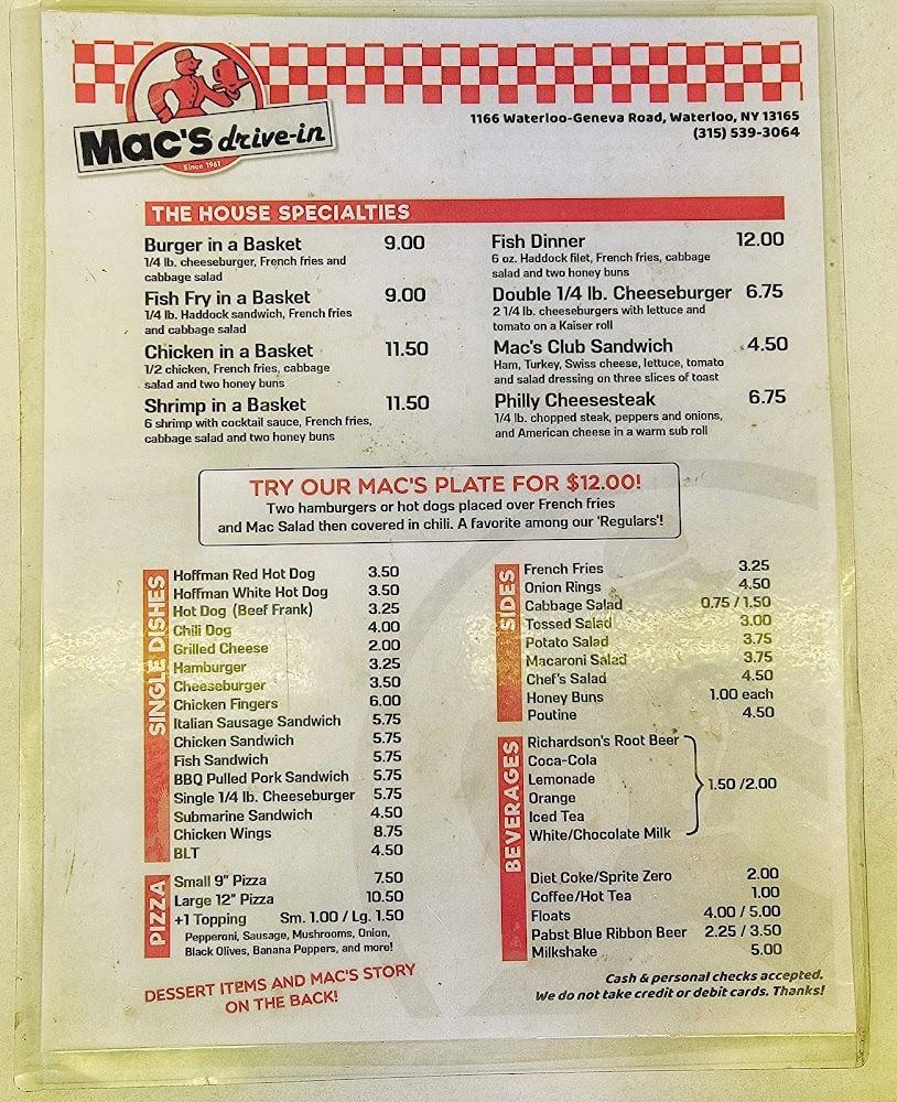 Mac's Drive-In Burger in a Basket